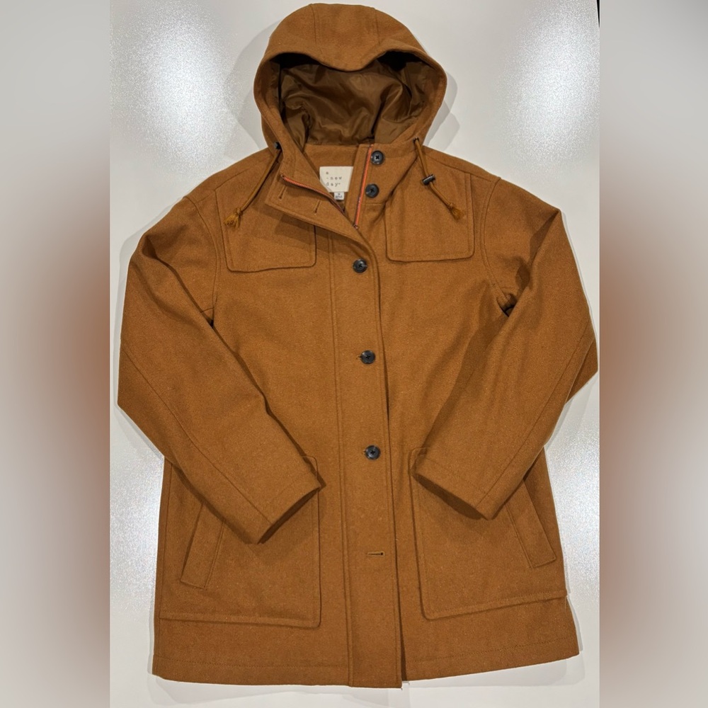 a new day Brown Hooded Utility Jacket